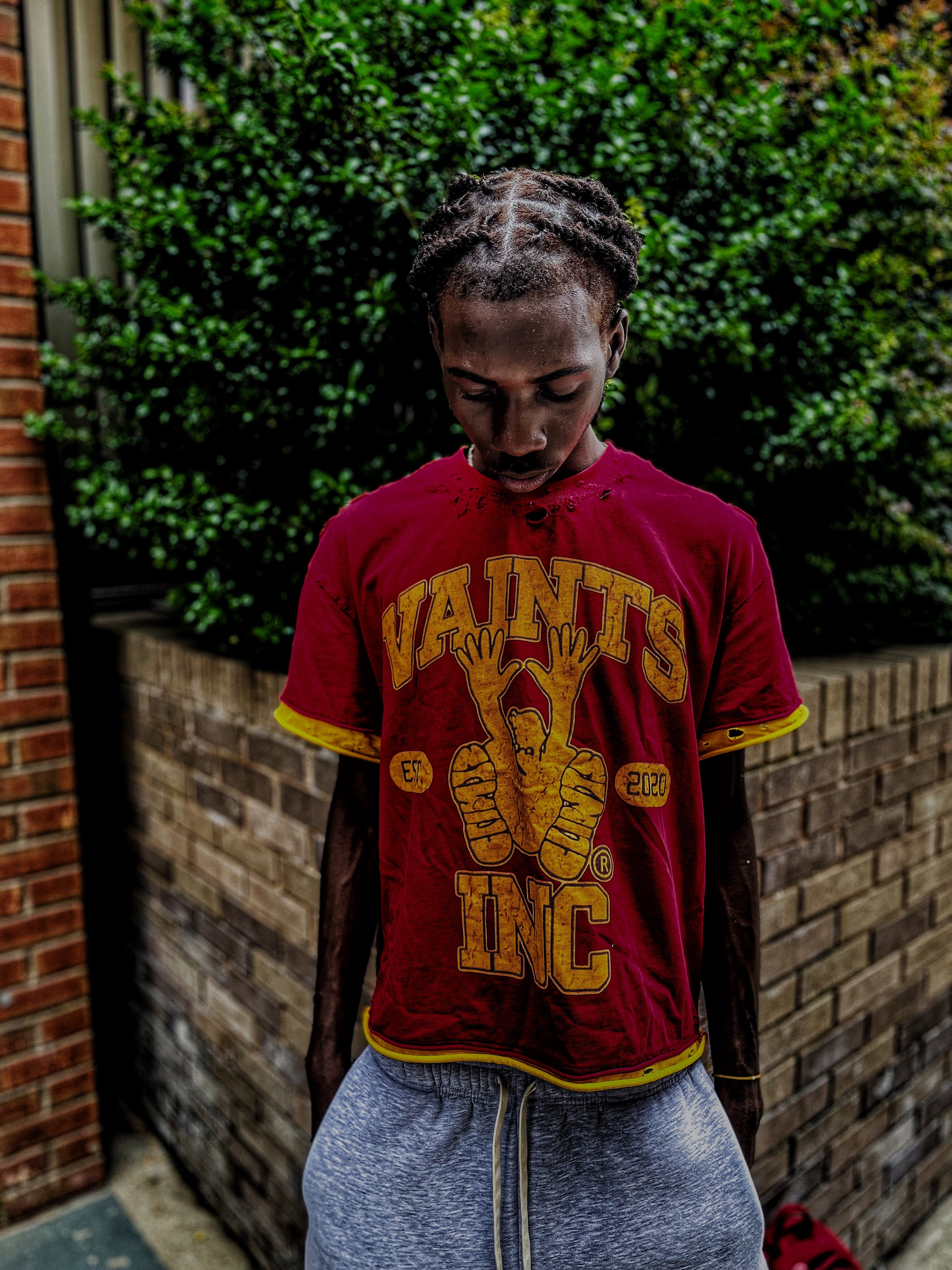 Red/Yellow College tee
