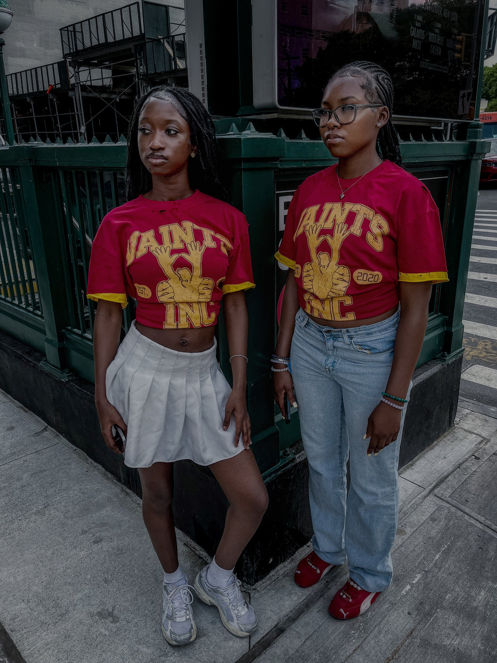 Red/Yellow College tee