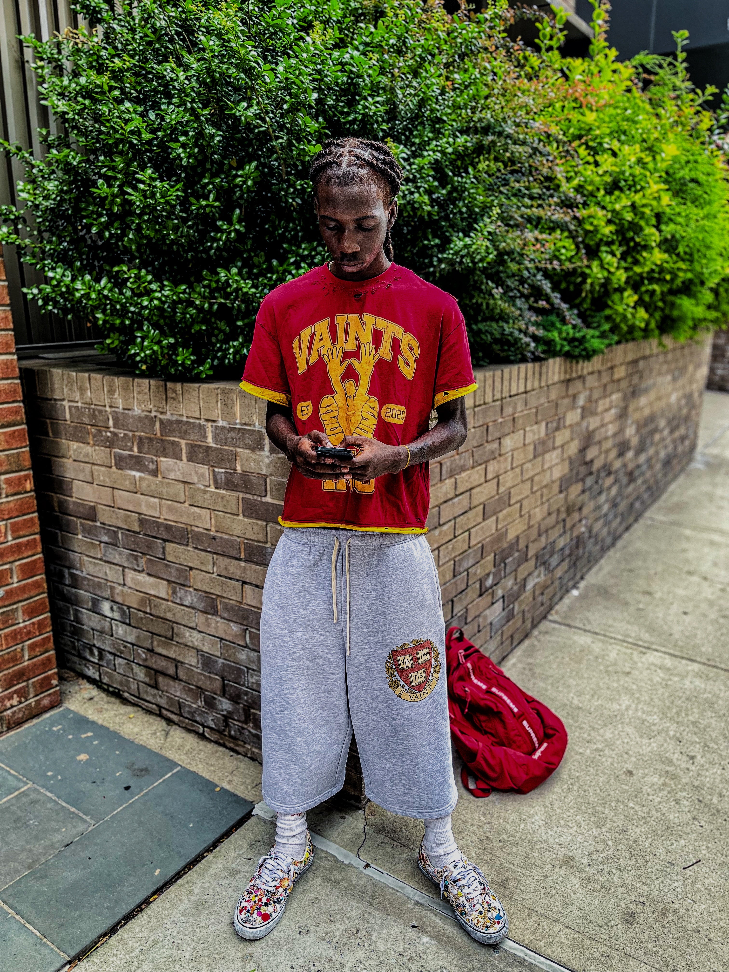Red/Yellow College tee