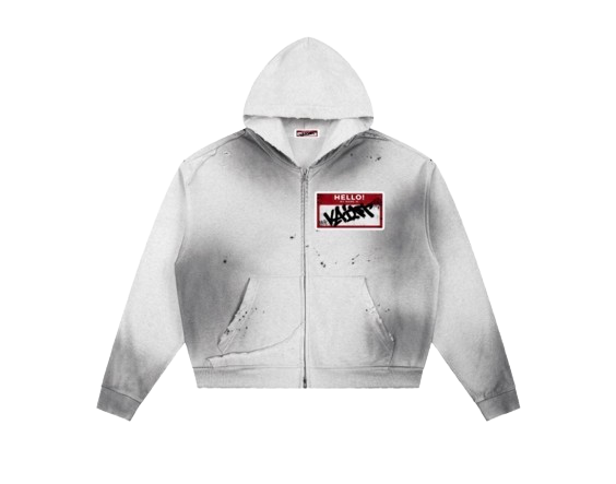 *HELLO VAINT* DISTRESSED HOODIE IN GREY