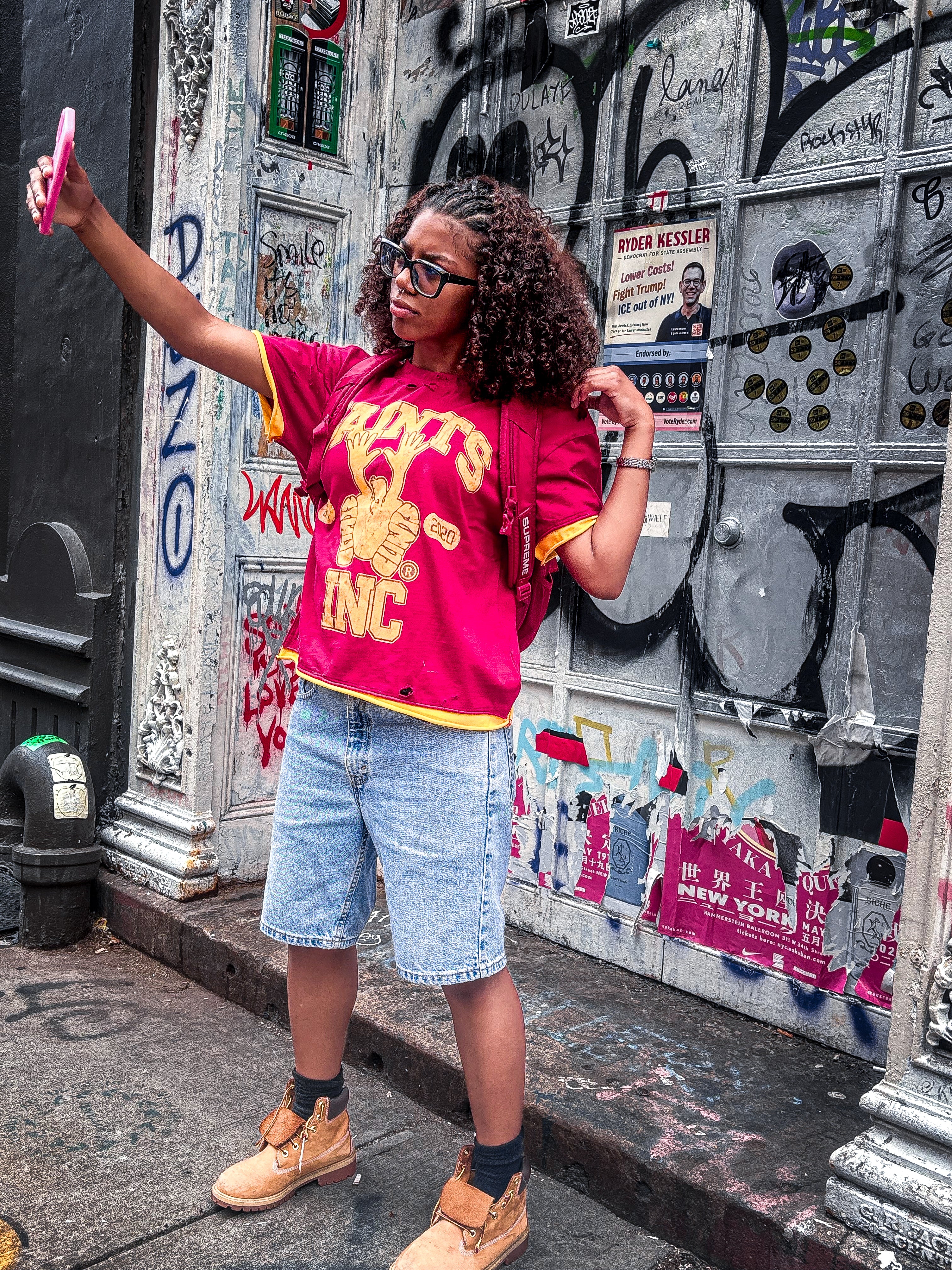 Red/Yellow College tee