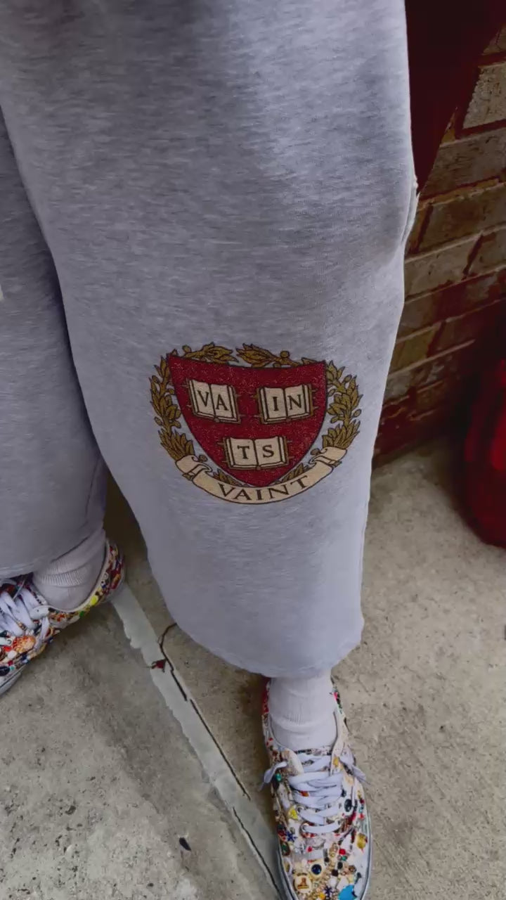 Light Gray University Capris Shorts